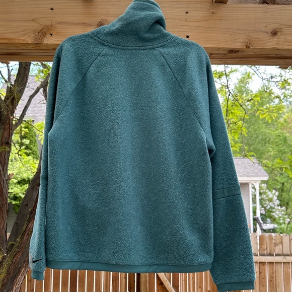 Nike Funnel Neck Sweatshirt Therma Fleece Pullover Large Teal - Picture 12 of 16